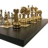 Pièces d'échecs en métal - Flowered - Fait à la main - jeu d'échecs pièces d'échecs classiques et décoratives - Rouge et Noir