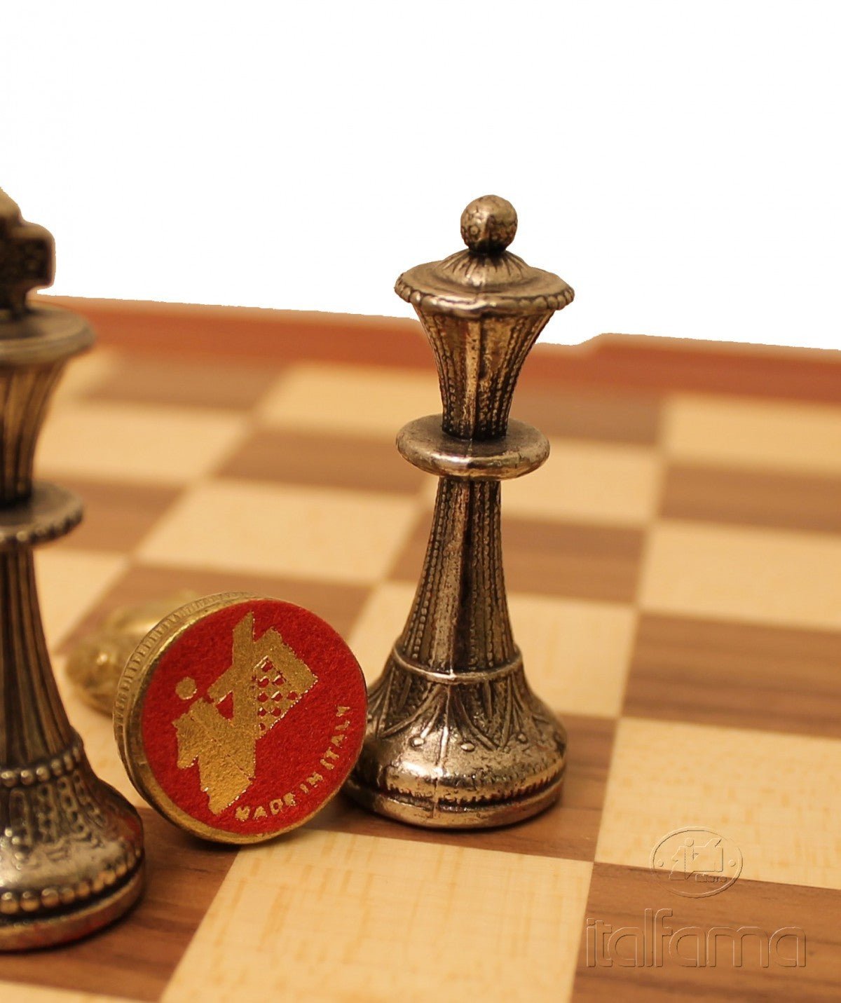 Pièces d'échecs en métal - Mignon - Fait à la main - jeu d'échecs pièces d'échecs classiques et décoratives - Rouge et Noir