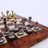 Pièces d'échecs en métal - Mignon - Fait à la main - jeu d'échecs pièces d'échecs classiques et décoratives - Rouge et Noir