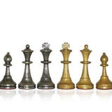 Pièces d'échecs en métal - Mignon - Fait à la main - jeu d'échecs pièces d'échecs classiques et décoratives - Rouge et Noir