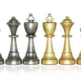 Pièces d'échecs en métal - Staunton - MM - jeu d'échecs pièces d'échecs classiques et décoratives - Rouge et Noir