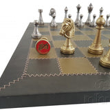 Pièces d'échecs en métal - Staunton - MM - jeu d'échecs pièces d'échecs classiques et décoratives - Rouge et Noir