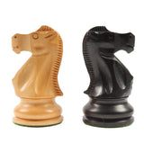 Pièces Deluxe buis noir - jeu d'échecs pièces d'échecs classiques - Rouge et Noir