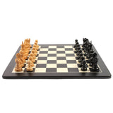 Pièces Deluxe buis noir - jeu d'échecs pièces d'échecs classiques - Rouge et Noir