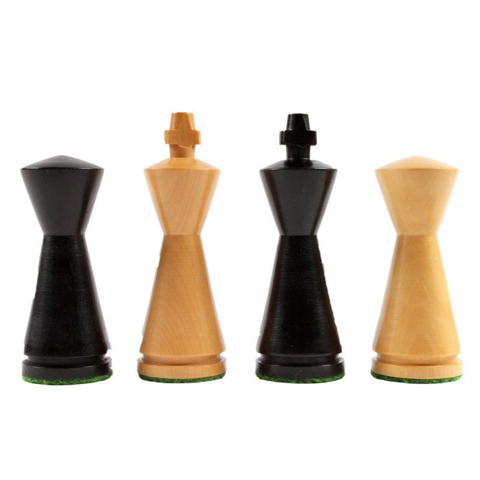 Pièces Modernes en buis et buis teinté noir - jeu d'échecs pièces d'échecs classiques et décoratives - Rouge et Noir