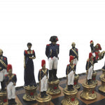 Pièces Napoléon - Métal peint à la main - Pièces d’échecs décoratives figuratives - Rouge et Noir