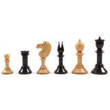 Pièces Northern Upright Buis - jeu d'échecs pièces d'échecs classiques figurines décoratives cadeau bel objet - Rouge et Noir