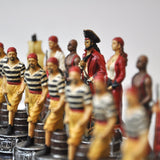 Pièces Pirates / Marine - Pièces d’échecs décoratives figuratives - Rouge et Noir