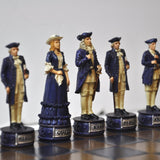 Pièces Pirates / Marine - Pièces d’échecs décoratives figuratives - Rouge et Noir