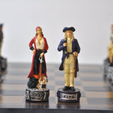 Pièces Pirates / Marine - Pièces d’échecs décoratives figuratives - Rouge et Noir
