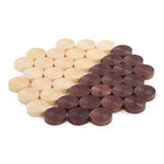 Pions de Dames / Backgammon en bois mouluré - 32 mm - jeu de dames françaises pions de dames françaises pions de backgammon - Rouge et Noir