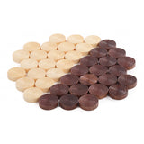 Pions de Dames / Backgammon en bois mouluré - 32 mm - jeu de dames françaises pions de dames françaises pions de backgammon - Rouge et Noir