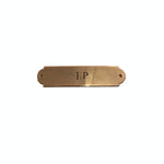 Plaque laiton personnalisée - accessoire de backgammon - Rouge et Noir