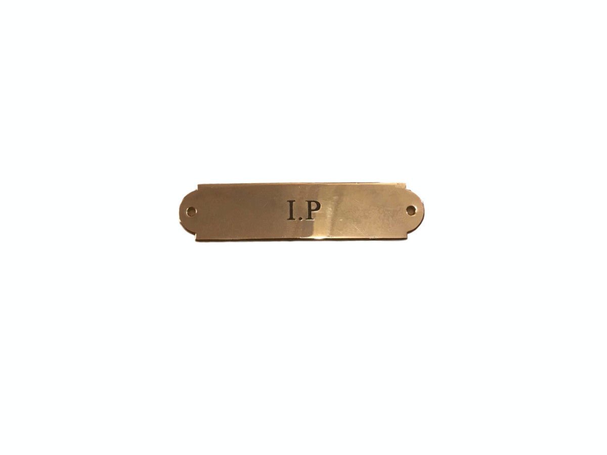 Plaque laiton personnalisée - accessoire de backgammon - Rouge et Noir