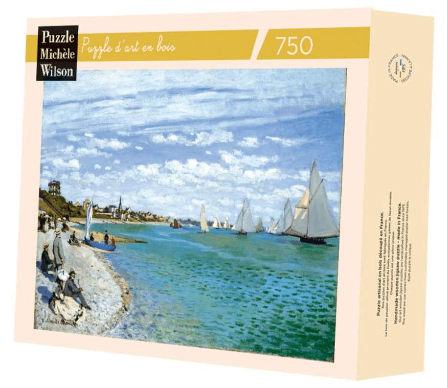 Puzzle Bois Michèle Wilson - 750 pièces - Régates à Sainte - Adresse - Monet - Puzzle en bois Michèle Wilson - Rouge et Noir
