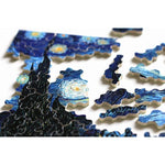 Puzzle Bois Michèle Wilson - 80 pièces - Nuit Etoilée - Van Gogh - Puzzle en bois Michèle Wilson - Rouge et Noir