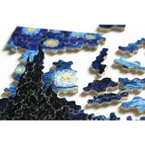 Puzzle Bois Michèle Wilson - 80 pièces - Nuit Etoilée - Van Gogh - Puzzle en bois Michèle Wilson - Rouge et Noir