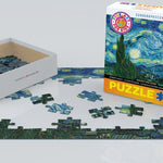 Puzzle Eurographics - 100 p - La nuit étoilée - Vincent Van Gogh - Puzzle en carton - Rouge et Noir
