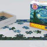 Puzzle Eurographics - 100 p - La nuit étoilée - Vincent Van Gogh - Puzzle en carton - Rouge et Noir