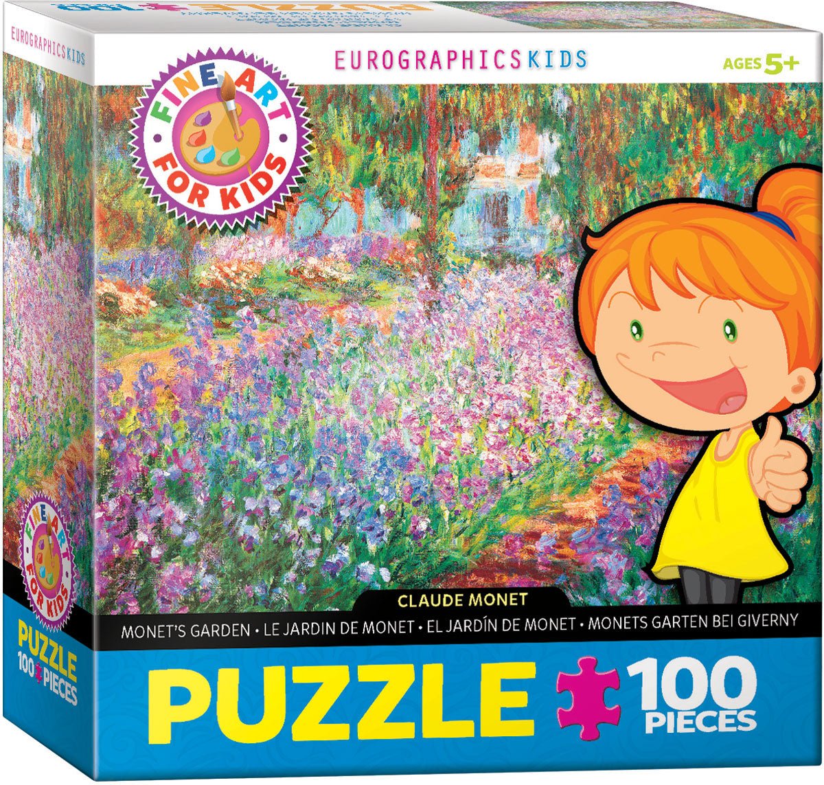 Puzzle Eurographics - 100 p - Le jardin de Monet - Monet - puzzle en carton enfant - Rouge et Noir