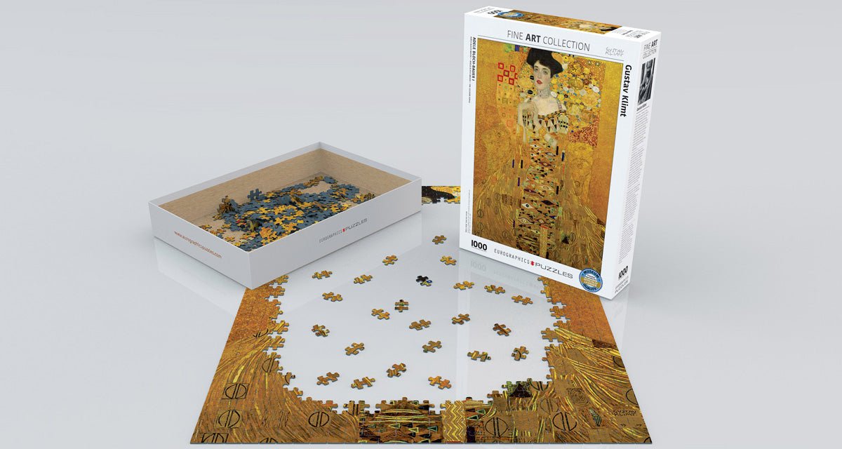 Puzzle Eurographics - 1000 p - Adèle Bloch - Bauer I - Klimt - Puzzle en carton - Rouge et Noir
