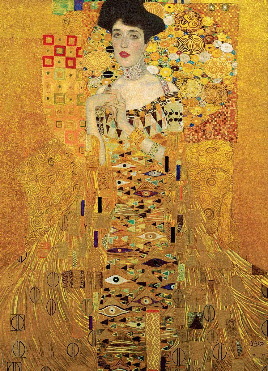 Puzzle Eurographics - 1000 p - Adèle Bloch - Bauer I - Klimt - Puzzle en carton - Rouge et Noir
