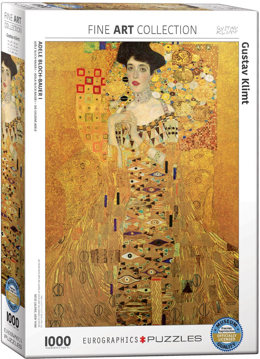 Puzzle Eurographics - 1000 p - Adèle Bloch - Bauer I - Klimt - Puzzle en carton - Rouge et Noir
