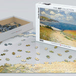 Puzzle Eurographics - 1000 p - Chemin dans les blés à Pourville - Monet - Puzzle en carton cadeau adulte - Rouge et Noir