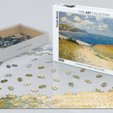 Puzzle Eurographics - 1000 p - Chemin dans les blés à Pourville - Monet - Puzzle en carton cadeau adulte - Rouge et Noir