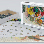 Puzzle Eurographics - 1000 p - Courbe dominante - Kandinsky - Puzzle en carton - Rouge et Noir