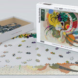 Puzzle Eurographics - 1000 p - Courbe dominante - Kandinsky - Puzzle en carton - Rouge et Noir