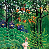Puzzle Eurographics - 1000 p - Femme se promenant dans une forêt exotique - Henri Rousseau - Puzzle en carton - Rouge et Noir