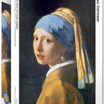 Puzzle Eurographics - 1000 p - La Dame à La Perle - Vermeer - Puzzle en carton - Rouge et Noir
