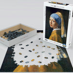Puzzle Eurographics - 1000 p - La Dame à La Perle - Vermeer - Puzzle en carton - Rouge et Noir
