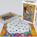 Puzzle Eurographics - 1000 p - La Famille - Gustav Klimt - Puzzle en carton - Rouge et Noir