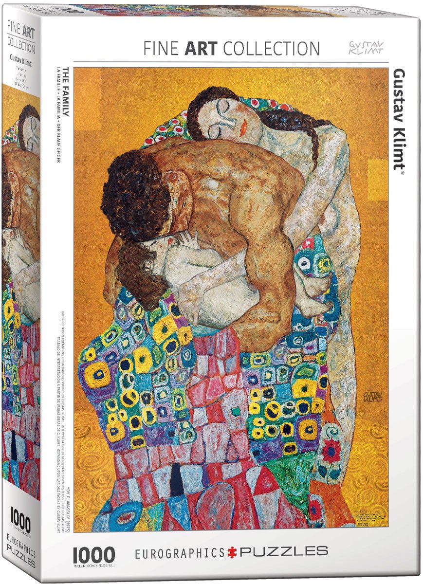 Puzzle Eurographics - 1000 p - La Famille - Gustav Klimt - Puzzle en carton - Rouge et Noir