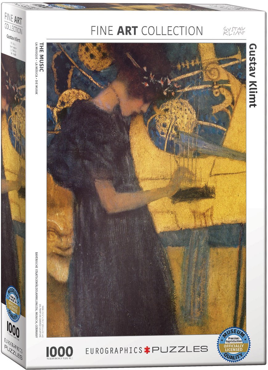 Puzzle Eurographics - 1000 p - La Musique - Gustav Klimt - Puzzle en carton - Rouge et Noir