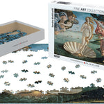 Puzzle Eurographics - 1000 p - La naissance de Vénus - Sandro Botticelli - Puzzle en carton - Rouge et Noir