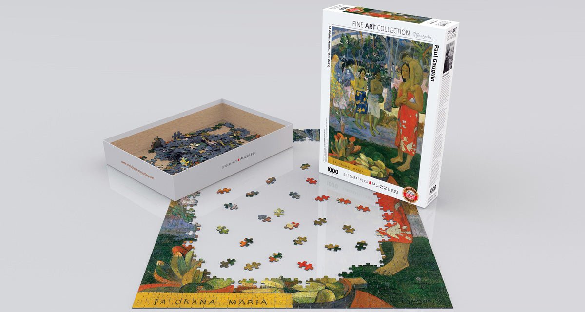 Puzzle Eurographics - 1000 p - La Orana Maria - Paul Gauguin - Puzzle en carton - Rouge et Noir