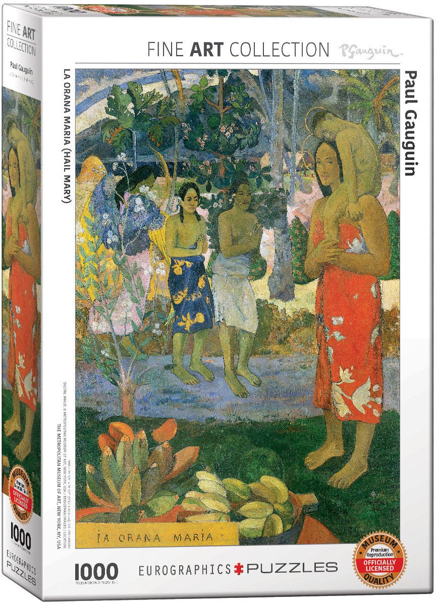 Puzzle Eurographics - 1000 p - La Orana Maria - Paul Gauguin - Puzzle en carton - Rouge et Noir