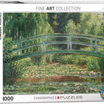 Puzzle Eurographics - 1000 p - La passerelle japonaise - Monet - Puzzle en carton - Rouge et Noir