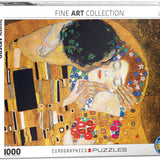 Puzzle Eurographics - 1000 p - Le Baiser (Détail) - Klimt - Puzzle en carton - Rouge et Noir