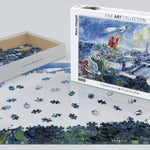 Puzzle Eurographics - 1000 p - Le bouquet de Paris - Chagall - Puzzle en carton - Rouge et Noir