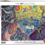 Puzzle Eurographics - 1000 p - Le cheval de cirque - Chagall - Puzzle en carton - Rouge et Noir