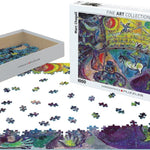 Puzzle Eurographics - 1000 p - Le cheval de cirque - Chagall - Puzzle en carton - Rouge et Noir