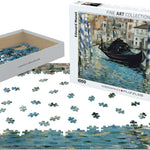 Puzzle Eurographics - 1000 p - Le grand canal de Venise - Manet - Puzzle en carton - Rouge et Noir