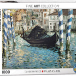 Puzzle Eurographics - 1000 p - Le grand canal de Venise - Manet - Puzzle en carton - Rouge et Noir
