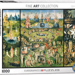 Puzzle Eurographics - 1000 p - Le jardin des délices - Bosch - Puzzle en carton - Rouge et Noir