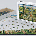 Puzzle Eurographics - 1000 p - Le jardin des délices - Bosch - Puzzle en carton - Rouge et Noir