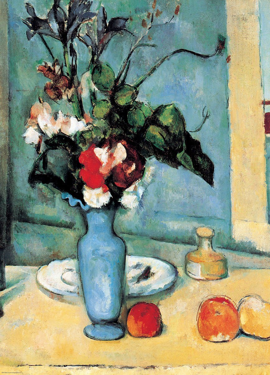 Puzzle Eurographics - 1000 p - Le vase bleu - Cézanne - Puzzle en carton - Rouge et Noir